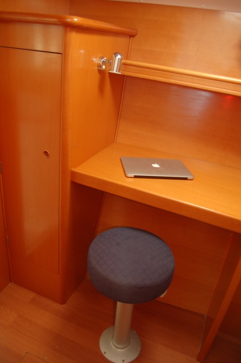 Office in owner's stateroom. 